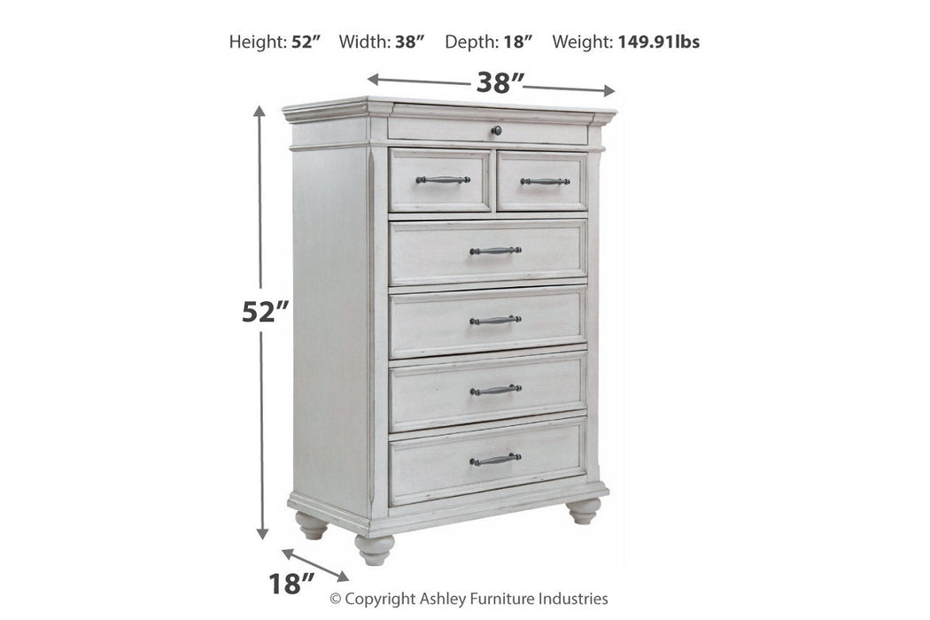 Kanwyn Whitewash Chest of Drawers - B777-46 - Vega Furniture