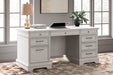 Kanwyn Whitewash Home Office Desk - SET | H777-21L | H777-21R | H777-21T - Vega Furniture