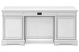 Kanwyn Whitewash Home Office Desk - SET | H777-21L | H777-21R | H777-21T - Vega Furniture