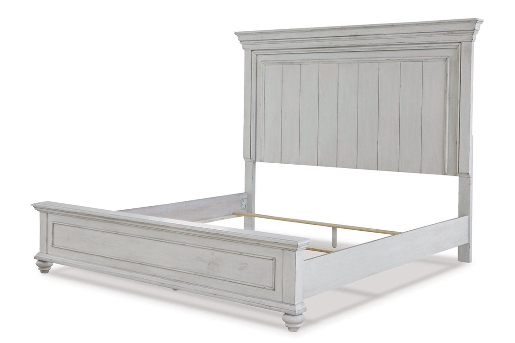 Kanwyn Whitewash King Panel Bed - SET | B777-56 | B777-58 | B777-97 - Vega Furniture