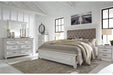 Kanwyn Whitewash King Panel Bed - SET | B777-56 | B777-97 | B777-158 - Vega Furniture