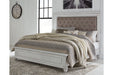 Kanwyn Whitewash King Panel Bed - SET | B777-56 | B777-97 | B777-158 - Vega Furniture