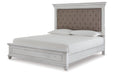 Kanwyn Whitewash King Panel Bed - SET | B777-56 | B777-97 | B777-158 - Vega Furniture