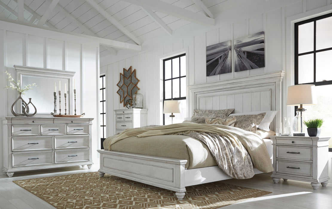 Kanwyn Whitewash Panel Bedroom Set - SET | B777-56 | B777-58 | B777-97 | B777-31 | B777-36 - Vega Furniture