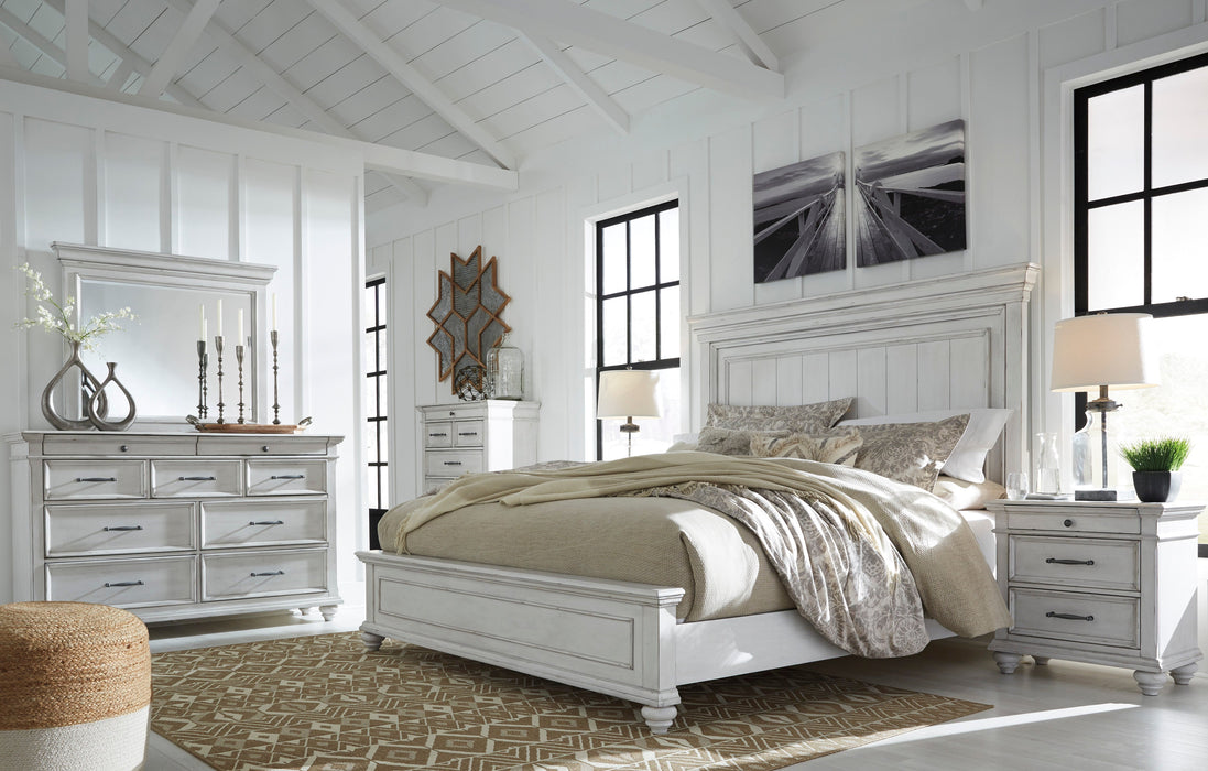 Kanwyn Whitewash Panel Bedroom Set - SET | B777-56 | B777-58 | B777-97 | B777-31 | B777-36 - Vega Furniture