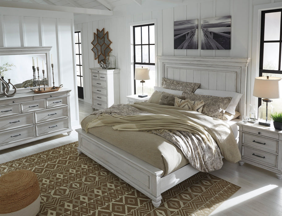 Kanwyn Whitewash Panel Bedroom Set - SET | B777-56 | B777-58 | B777-97 | B777-31 | B777-36 - Vega Furniture