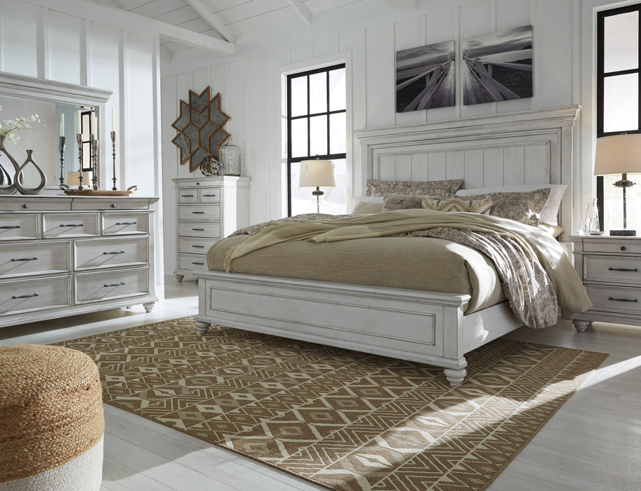 Kanwyn Whitewash Panel Bedroom Set - SET | B777-56 | B777-58 | B777-97 | B777-31 | B777-36 - Vega Furniture