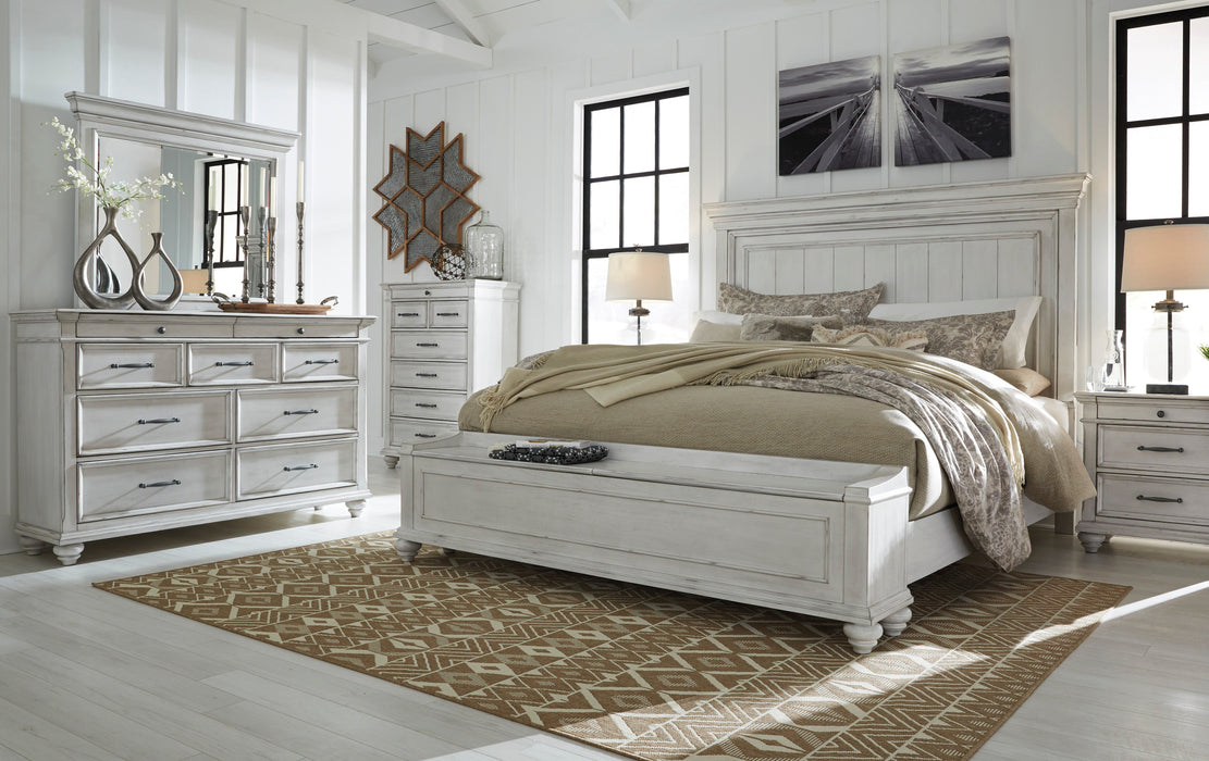 Kanwyn Whitewash Panel Storage Bedroom Set - SET | B777-56S | B777-58 | B777-97 | B777-31 | B777-36 | B777-93 | B777-46 - Vega Furniture