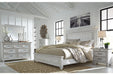 Kanwyn Whitewash Queen Panel Bed - SET | B777-54 | B777-57 | B777-96 - Vega Furniture