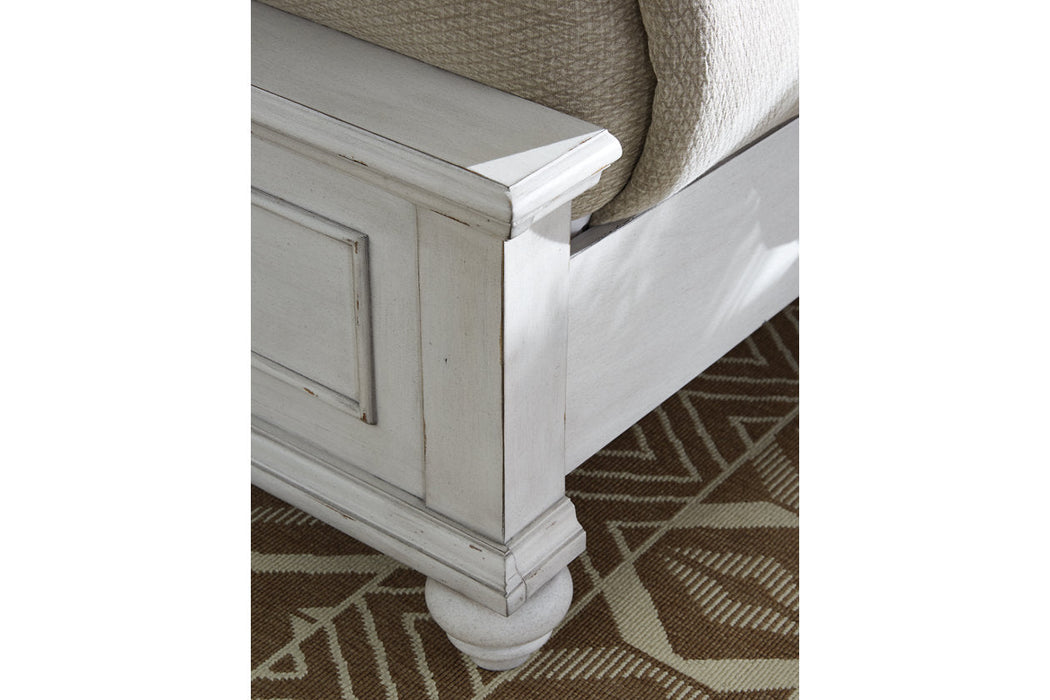 Kanwyn Whitewash Queen Panel Bed - SET | B777-54 | B777-57 | B777-96 - Vega Furniture