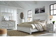 Kanwyn Whitewash Queen Panel Bed - SET | B777-54 | B777-57 | B777-96 - Vega Furniture