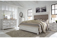 Kanwyn Whitewash Queen Panel Bed - SET | B777-54 | B777-96 | B777-157 - Vega Furniture