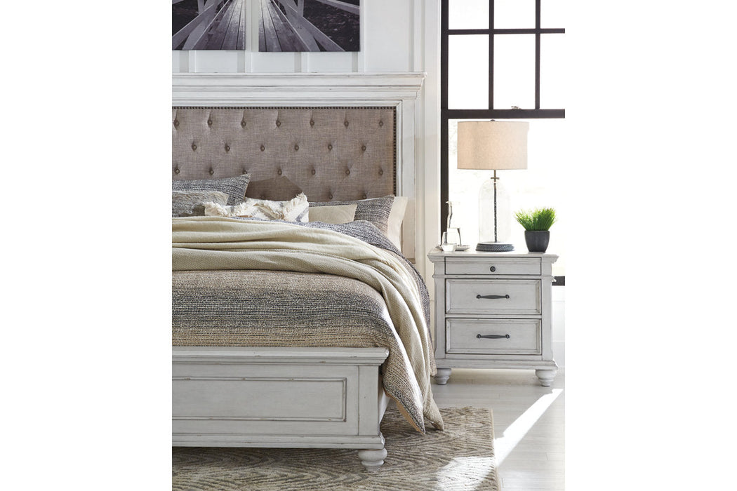 Kanwyn Whitewash Queen Panel Bed - SET | B777-54 | B777-96 | B777-157 - Vega Furniture