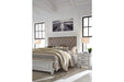 Kanwyn Whitewash Queen Panel Bed - SET | B777-54 | B777-96 | B777-157 - Vega Furniture