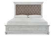 Kanwyn Whitewash Queen Panel Bed - SET | B777-54 | B777-96 | B777-157 - Vega Furniture