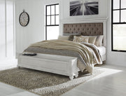 Kanwyn Whitewash Queen Upholstered Storage Bed - SET | B777-54S | B777-157 | B777-96 - Vega Furniture