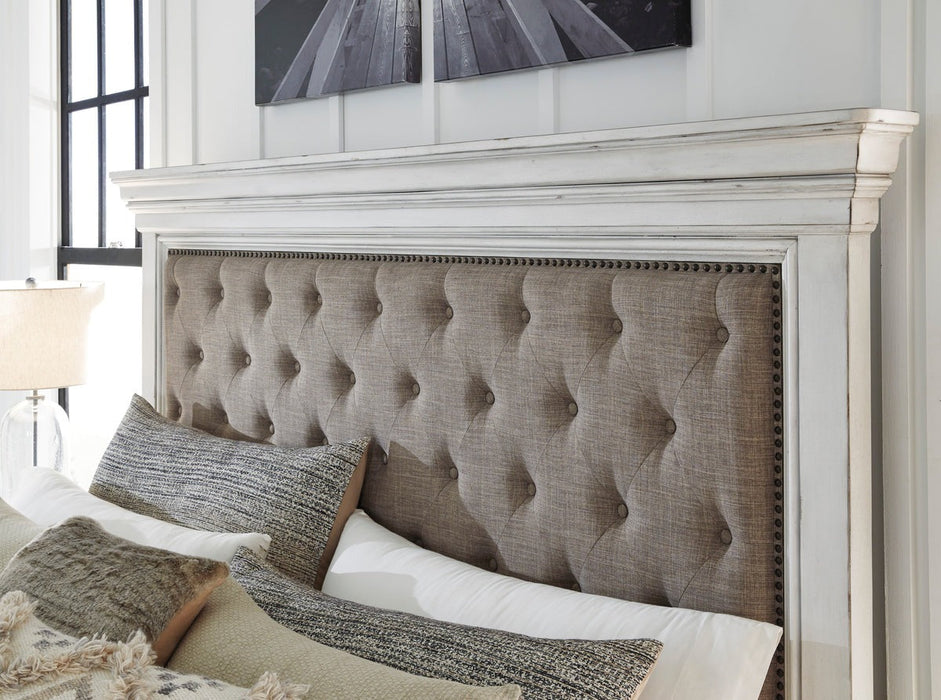 Kanwyn Whitewash Queen Upholstered Storage Bed - SET | B777-54S | B777-157 | B777-96 - Vega Furniture