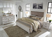 Kanwyn Whitewash Upholstered Panel Bedroom Set - SET | B777-54 | B777-157 | B777-96 | B777-46 | B777-93 - Vega Furniture