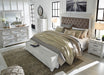 Kanwyn Whitewash Upholstered Storage Bedroom Set - SET | B777-54S | B777-157 | B777-96 | B777-46 | B777-93 - Vega Furniture