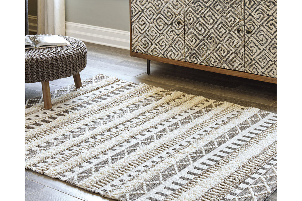 Karalee Ivory/Brown 5' x 7' Rug - R404442 - Vega Furniture