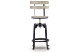 Karisslyn Whitewash/Black Counter Height Barstool, Set of 2 - D336-124 - Vega Furniture