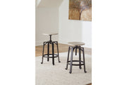 Karisslyn Whitewash/Black Counter Height Stool, Set of 2 - D336-024 - Vega Furniture