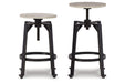 Karisslyn Whitewash/Black Counter Height Stool, Set of 2 - D336-024 - Vega Furniture