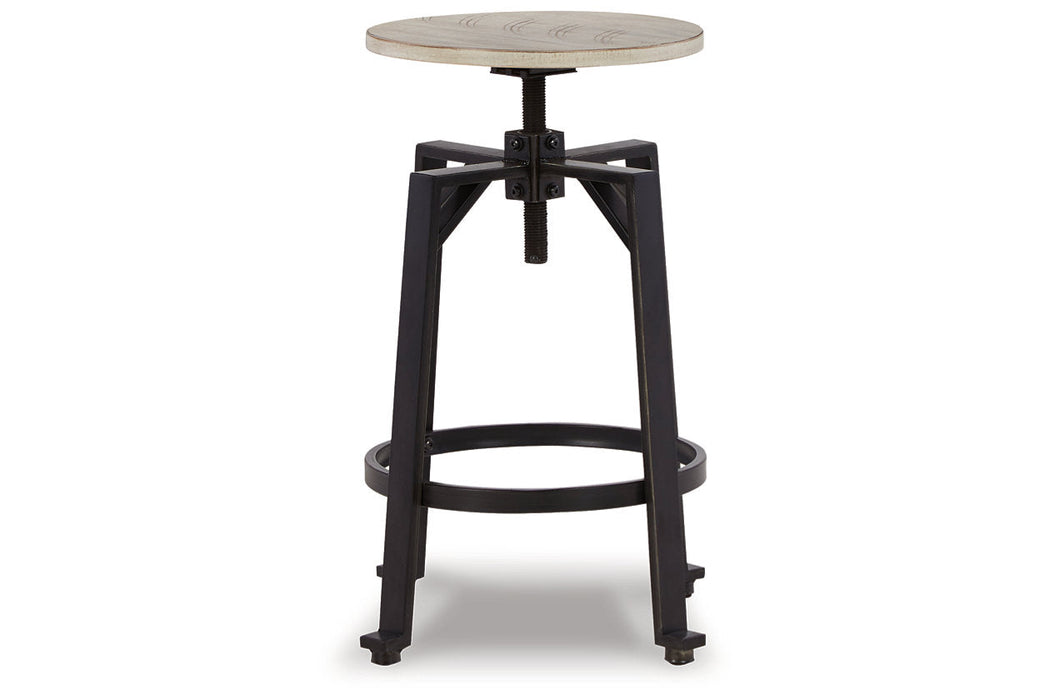 Karisslyn Whitewash/Black Counter Height Stool, Set of 2 - D336-024 - Vega Furniture