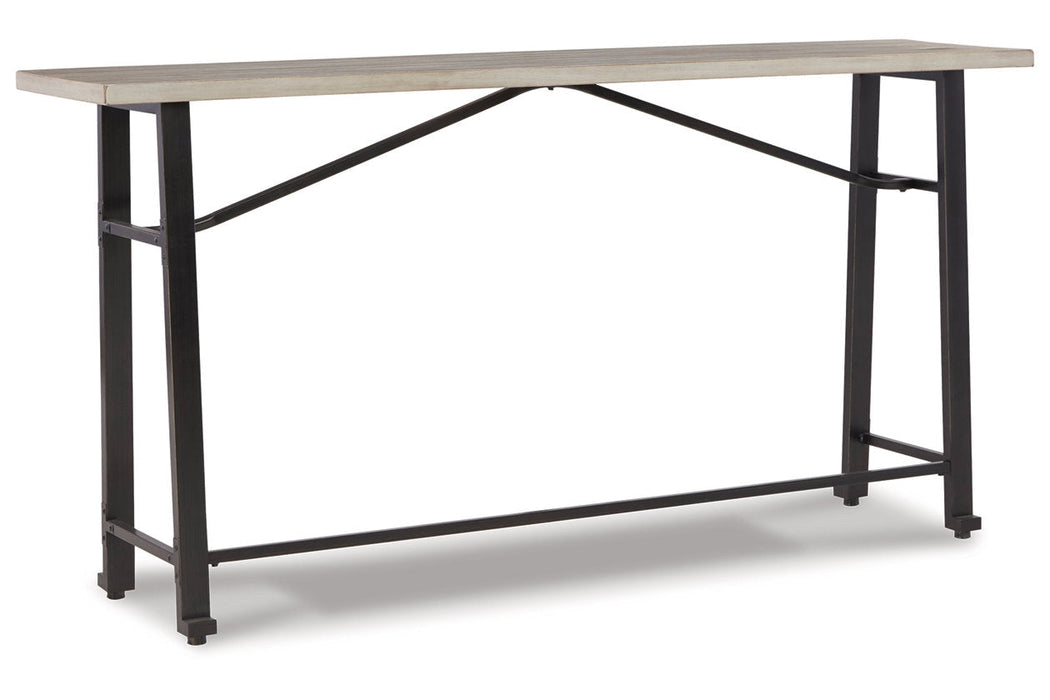 Karisslyn Whitewash/Black Long Counter Table - D336-52 - Vega Furniture