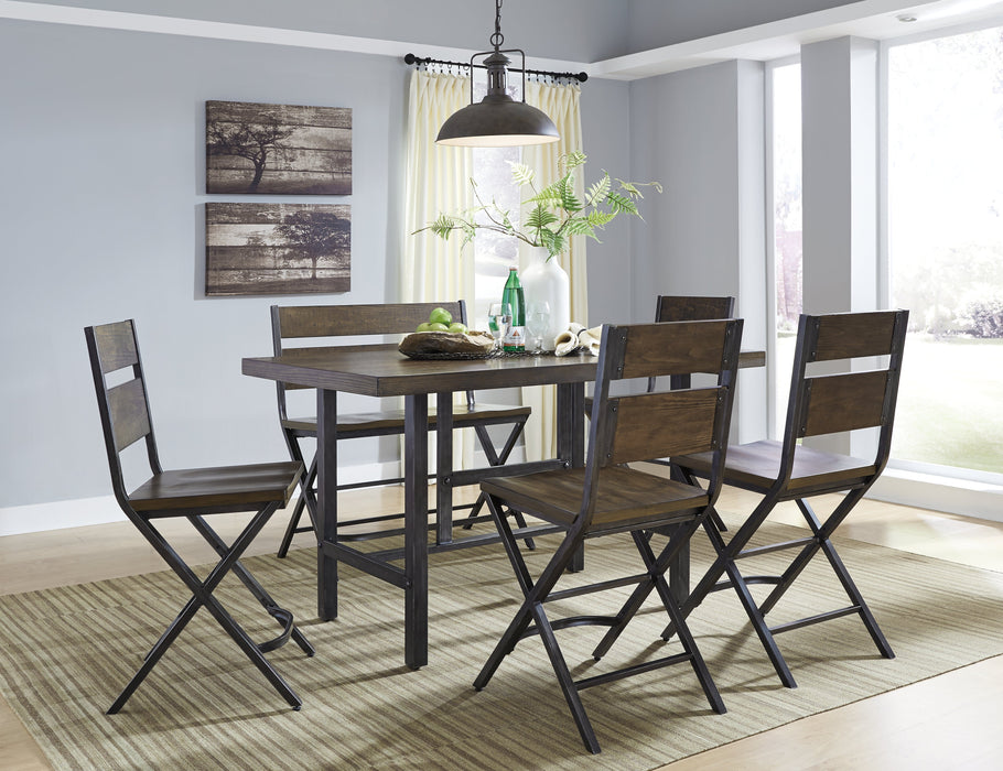 Kavara Medium Brown Counter Height Dining Table - D469-13 - Vega Furniture