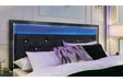 Kaydell Black King Upholstered Panel Bed - SET | B1420-158 | B1420-56 | B1420-97 - Vega Furniture