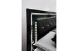 Kaydell Black King Upholstered Panel Bed with Storage - SET | B100-14 | B1420-56S | B1420-58 | B1420-95 - Vega Furniture