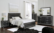 Kaydell Black LED Panel Bedroom Set - SET | B1420-54 | B1420-57 | B1420-96 | B1420-92 | B1420-46 - Vega Furniture