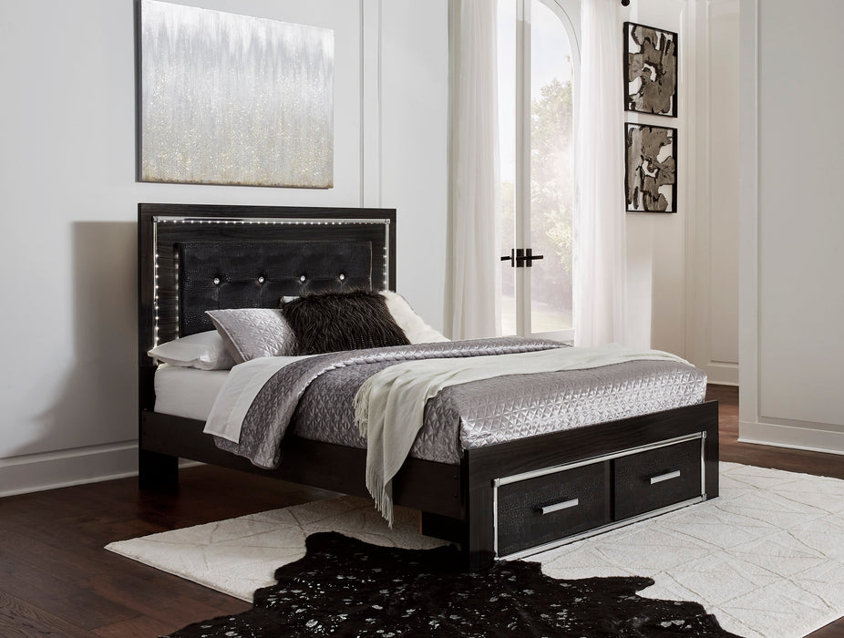 Kaydell Black LED Storage Platfom Bedroom Set - SET | B1420-54S | B1420-57 | B1420-95 | B1420-31 | B1420-36 | B100-13 - Vega Furniture