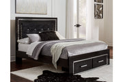 Kaydell Black Queen Panel Bed with Storage - SET | B1420-54S | B1420-57 | B1420-96 - Vega Furniture