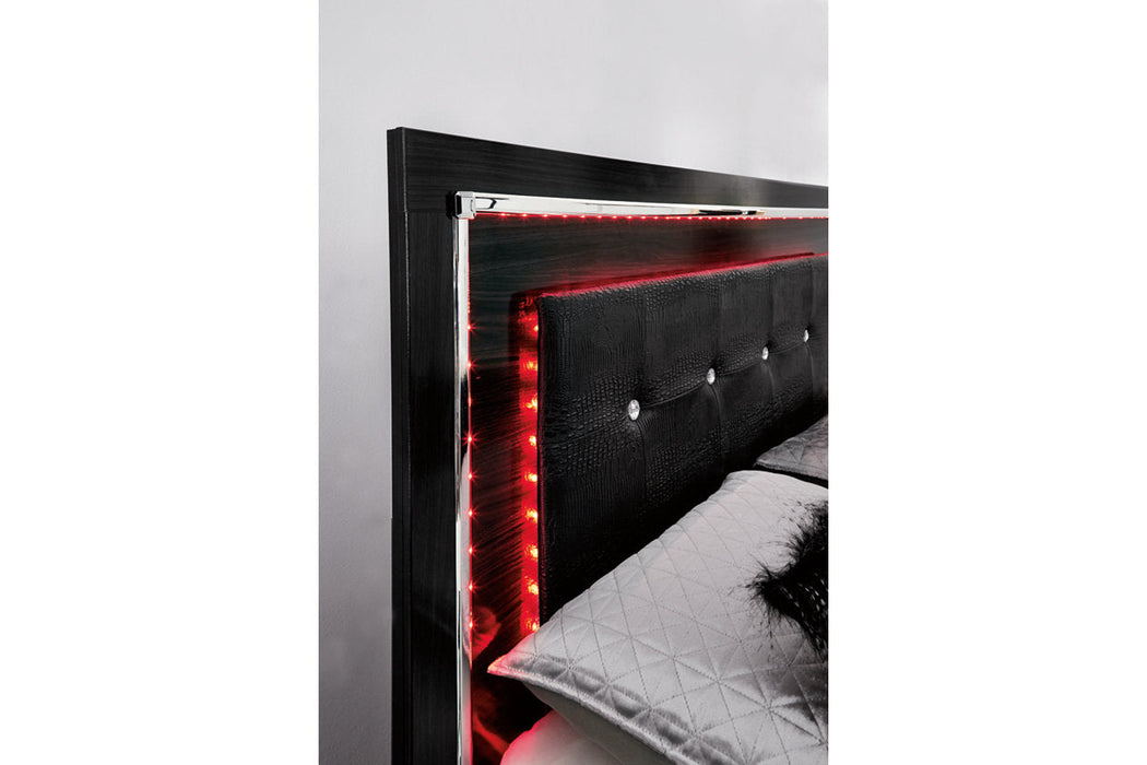 Kaydell Black Queen Panel Bed with Storage - SET | B1420-54S | B1420-57 | B1420-96 - Vega Furniture