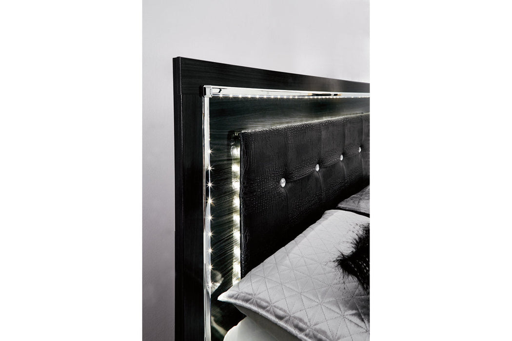 Kaydell Black Queen Panel Bed with Storage - SET | B1420-54S | B1420-57 | B1420-96 - Vega Furniture