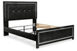 Kaydell Black Queen Upholstered Panel Bed - SET | B1420-54 | B1420-57 | B1420-95 | B100-13 - Vega Furniture