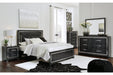 Kaydell Black Queen Upholstered Panel Bed - SET | B1420-54 | B1420-57 | B1420-95 | B100-13 - Vega Furniture