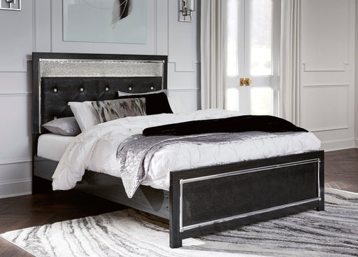 Kaydell Black Queen Upholstered Panel Platform Bed - SET | B100-13 | B1420-157 | B1420-54 | B1420-95 - Vega Furniture