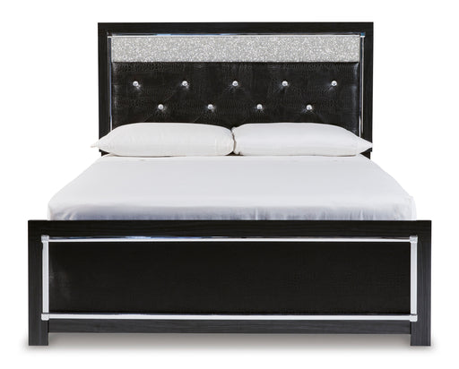Kaydell Black Queen Upholstered Panel Platform Bed - SET | B100-13 | B1420-157 | B1420-54 | B1420-95 - Vega Furniture