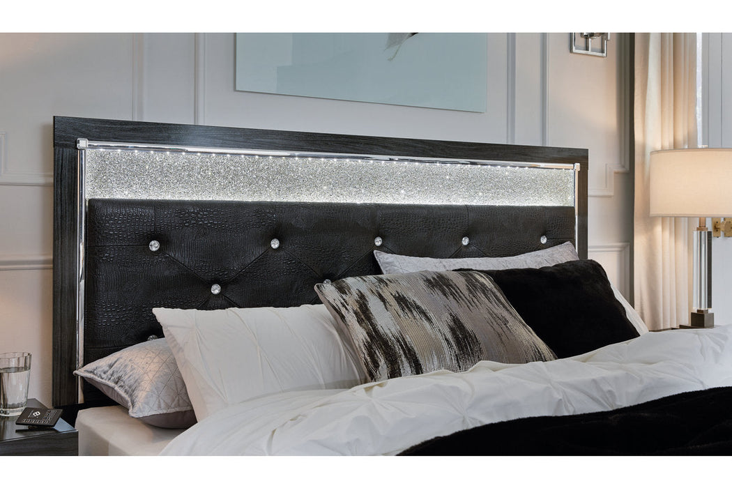 Kaydell Black Queen Upholstered Panel Storage Bed - SET | B1420-157 | B1420-54S | B1420-96 - Vega Furniture