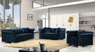 Kayla Blue Velvet Sofa - 615Navy-S - Vega Furniture