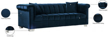 Kayla Blue Velvet Sofa - 615Navy-S - Vega Furniture