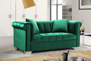 Kayla Green Velvet Loveseat - 615Green-L - Vega Furniture