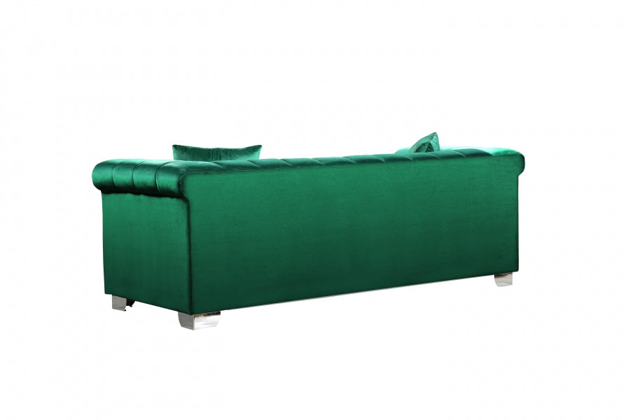 Kayla Green Velvet Loveseat - 615Green-L - Vega Furniture