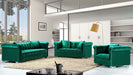 Kayla Green Velvet Loveseat - 615Green-L - Vega Furniture