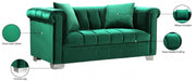 Kayla Green Velvet Loveseat - 615Green-L - Vega Furniture