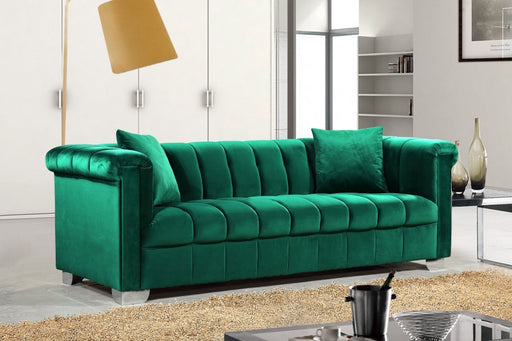 Kayla Green Velvet Sofa - 615Green-S - Vega Furniture