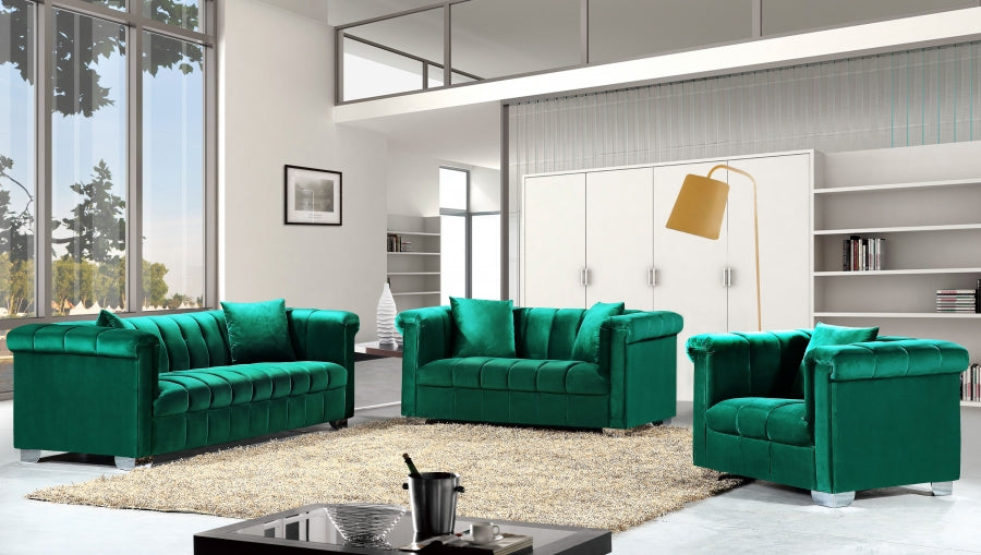 Kayla Green Velvet Sofa - 615Green-S - Vega Furniture